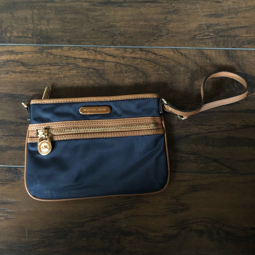 Navy Michael Kors Wristlet